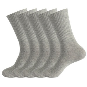 Chaussettes personnalisées de grande taille pour hommes Chaussettes en coton Chaussettes de sport de basket-ball à tube moyen Crew - Product Image 3