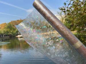 4D Fil tắm Màn hình màu cầu vồng mờ mờ trắng tĩnh clings dính trang trí kính mờ riêng tư cửa sổ phim - Product Image 3