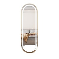 Miroir sur pied intelligent LED pleine longueur, moderne et amincissant, avec éclairage pour magasin de vêtements, taille personnalisable