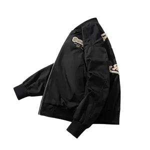 Blouson Bomber Homme LAYENNE <span class=keywords><strong>de</strong></span> Haute Qualité, Style Universitaire Tendance Hiver avec Broderie Lettres Baseball - Product Image 3