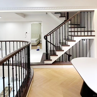 Rampe d'escalier en métal moderne et simple de 16 mm * 950 mm, idéale pour la décoration intérieure des villas et des appartements