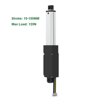 Mini actionneur linéaire électrique 12V 24V 120N 50mm course 4-15 mm/s pour les applications domestiques