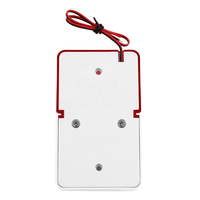 12V/24V Alarma de incendio con cable rojo Sirenas estroboscópicas Luz de tono alto/Alertas de sonido Sirena estroboscópica para sistemas de alarma