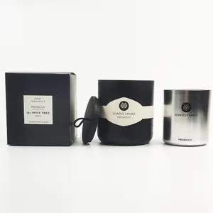 Con <span class=keywords><strong>velas</strong></span> perfumadas de soja en tarro de cristal transparente, gran caja de regalo púrpura - Product Image 1