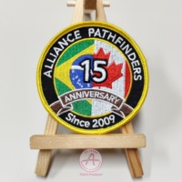 2026 Aosheng Meilleure vente Patch brodé coloré, thermocollant ou à coudre sur vêtements, forme ronde ou rectangulaire