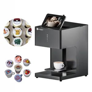 Coffee printer machine prints logo for latte art and various food of liquid and solid shape