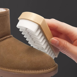 Cepillo para zapatos de gamuza, limpiador de botas de nieve y eliminador de polvo, cepillo de terciopelo de cerdas suaves, cepillo de piel de ciervo - Product Image 3
