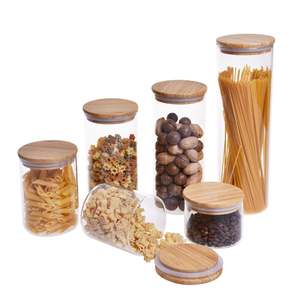 Ensemble de 5 pots de conservation en verre modernes avec couvercle à boucle, qualité alimentaire, sans BPA, compatibles congélateur, pour biscuits, camping, comptoir de cuisine - Product Image 4