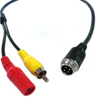 OEM GX12 havacılık kafa 4 pinli AV DC kablo Rca Video güç kablosu araba monitörlü kamera DVR bağlantı hattı