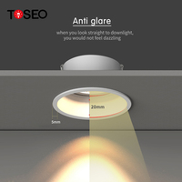 Spot Led antireflet blanc pour hôtel, lampe de plafond Gu10 avec cône antireflet