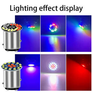 5W 12V 1157 RGB LED <span class=keywords><strong>Moto</strong></span> Phare Ampoules 24SMD 30SMD Lampe <span class=keywords><strong>Clignotant</strong></span> <span class=keywords><strong>Moto</strong></span> Lumineux 1157 BAY15D P21 <span class=keywords><strong>Moto</strong></span> Flash Lumière - Product Image 3