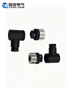 Connecteur circulaire M12 à 2 broches mâle/femelle, étanche IP67, à angle droit, câblable sur site, en laiton plaqué or, <span class=keywords><strong>4A</strong></span> 250V - Product Image 4
