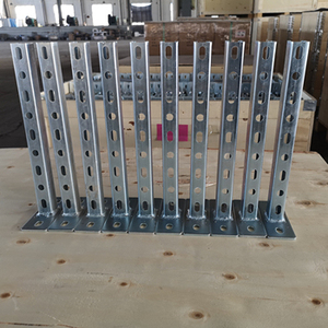 200mm Length Zinc Plated Unbraced Cantilever <b>Brackets</b> Wall Plate Welded on 27x18x1.2mm C Shape Profile for Simplify Fixing - Product Image 4