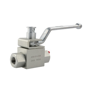 Válvula de bola de acero al carbono de 1/4 pulg. con rosca G, operación manual para sistemas de aceite hidráulico DN06 PN500 - Product Image 1