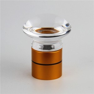 Tapón de Vino Redondo de Vidrio Prensado y Pulido, Antiderrames, en Forma de Bollo, Cristal <span class=keywords><strong>K9</strong></span> Grabado, Cierre a Presión, Logotipo Personalizado, 750 ml, Blanco - Product Image 3