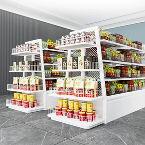 סופרמרקט פלדה חטיף מדפים תצוגת מתכת שחורה עבור חנות & חנות פרחים חנות מתנות חנות פרחים קיר & מתלה עיצוב מתלה - Product Image 5