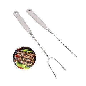 Palos estirables para exteriores Pinchos de acero inoxidable Parrilla Telescópica BBQ Tenedor