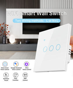 Para Tuya Smart Home Wall Touch <span class=keywords><strong>Switch</strong></span> <span class=keywords><strong>WIFI</strong></span> & Zigbee Control remoto inalámbrico <span class=keywords><strong>con</strong></span> panel de vidrio 10A Max. Aplicación actual Smart Life y Voice <span class=keywords><strong>Con</strong></span> - Product Image 2