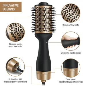 Safe Home Beauty Portable Air Brush Hair Dryer Comb Hair Dryer Brush 4 In 1