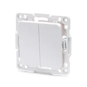 Interruptor de 1 vía con 2 teclas, color blanco, ideal para controlar la iluminación en espacios residenciales. - Product Image 1