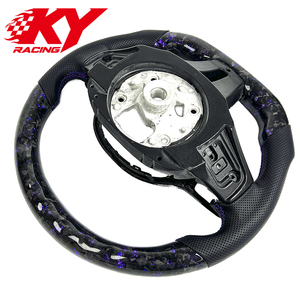 Accesorios interiores para automóviles, volante de carreras de fibra de carbono forjada con LED y cuero para BMW G20 G21 G28 G30 G80 G82 M2 M3 M4 - Product Image 3