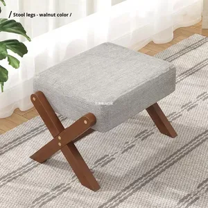 <span class=keywords><strong>Petit</strong></span> tabouret <span class=keywords><strong>en</strong></span> <span class=keywords><strong>bois</strong></span> massif Coussin doux Tabouret de canapé Design carré <span class=keywords><strong>Banc</strong></span> d'<span class=keywords><strong>entrée</strong></span> de maison Tabouret bas pour le salon - Product Image 2