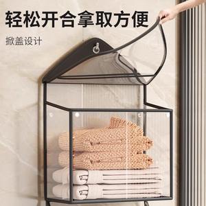 ถุงเก็บของในห้องน้ำแบบแขวนใส ทรงสี่เหลี่ยมผืนผ้า ทำจากผ้าไม่ทอ ติดผนังอเนกประสงค์ สำหรับจัดเก็บเสื้อผ้าในห้องอาบน้ำ - Product Image 3