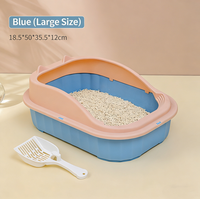Bac à litière semi-fermé pour chat, contrôle des odeurs, petite taille pour chaton, anti-odeur, toilette pour chat d'intérieur, fournitures pour animaux de compagnie