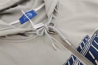 Vente en gros de sweat à capuche démon à cornes pour hommes, mode haute rue, ample, automne, patch, lettre brodée, cardigan à capuche