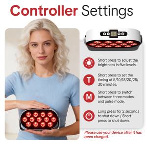 Thérapie par lumière rouge pour le <span class=keywords><strong>visage</strong></span>, panneau de thérapie par lumière rouge portable avec lunettes de protection, thérapie par lumière rouge infrarouge 660nm 850nm - Product Image 6