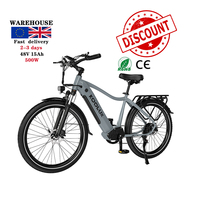 Bicicleta Eléctrica BMX de Almacén con Asistencia Eléctrica, Batería de Litio de Hierro de 48V 15Ah, Motor Trasero sin Escobillas de 250W, Neumático Ancho, E-Bike KOOLUX