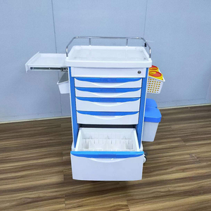 Chariot d'urgence hospitalier avec tiroir, mobilier médical de 18,5 pouces, capacité de 100 kg, en <span class=keywords><strong>plastique</strong></span> ABS - Product Image 3