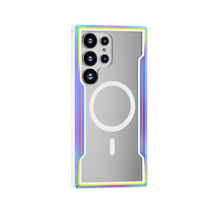 Funda Protectora para Teléfono Celular <span class=keywords><strong>de</strong></span> Aleación <span class=keywords><strong>de</strong></span> Aluminio Transparente Anti Caídas con Fuerte Imán para <span class=keywords><strong>Samsung</strong></span> Galaxy S26 S25 S24 Ultra S26 Plus - Product Image 1