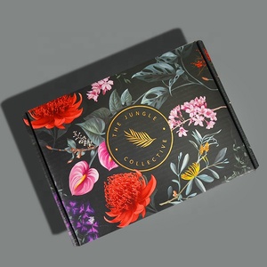 Elegant <strong>Flower</strong> Printed High Quality Corrugated Board Shipping Packaging <strong>Box</strong> Customized Prices with Embossing Matt Lamination - Product Image 3