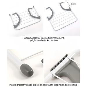 DaS Multifunctionele, hoogwaardige hangende wasrek, opvouwbaar balkon droogrek - Product Image 5