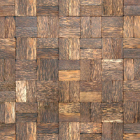 Mosaico de Cáscara de Coco Natural de la Marca COCO-ECO para Restaurante/Panel de Cáscara de Coco Natural de Alta Calidad Cpimex/Panel Artístico