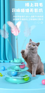 Giocattolo interattivo per interni in plastica blu per gattini Puzzle 2 giochi per animali domestici per gattini stile classico realistico e semplice - Product Image 2