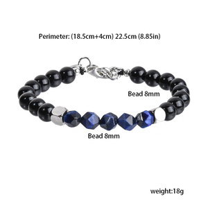 <span class=keywords><strong>Bracelet</strong></span> en cristal de tourmaline noire brute naturelle pierre de guérison bracelets en quartz rose de tourmaline pour hommes - Product Image 4