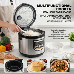 Cuisinière à riz intelligente pour la maison, grande capacité 5L, multifonctionnelle, avec cuve antiadhésive et programmation intelligente 24h - Product Image 4