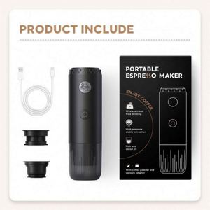 Molinillo y Picador de Hierbas Portátil 2 en 1 de Acero Inoxidable con 19 Niveles de Ajuste y Calentamiento Automático, Compatible con Café Molido NS - Product Image 1