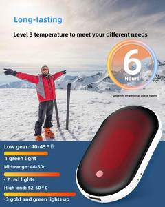 Promotion Mini Rechargeable Hand Warmer Two-in-one Metal Double-sided Heating Hand Warmer Wholesale - Product Image 2