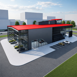 Structure en acier préfabriquée pour salle d'exposition automobile 4S, bâtiment de concession automobile au design moderne avec certification CE - Product Image 3