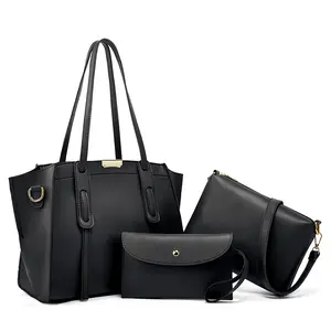 Bolsa para senhoras estilo europeu e americano, conjunto de bolsas femininas de luxo da moda com zíper