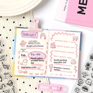 Sello de Silicona Transparente Yuanqi Qu Lu, Estilo Vintage, para Pequeños Objetos, Diario, Manualidades, Impresiones Divertidas con Temas de <span class=keywords><strong>Comida</strong></span> y Viajes - Product Image 2