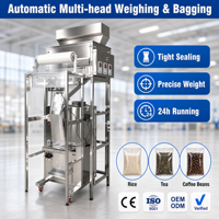 Hoog rendement automatische verpakkingsmachine multihead weger 304 roestvrij staal VFFS verticale zakverpakking CE ISO aanpasbaar