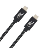 Nouveau câble USB4 USB-C certifié RoHS 40 Gbps 1 m noir 240 W 5 A à charge rapide avec blindage tressé et gaine en PVC pour appareil photo et ordinateur