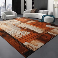 Tapis pliables en fausse fourrure de cachemire douce, lavables, imprimés en 3D, antidérapants, adaptés aux animaux domestiques, pour salon