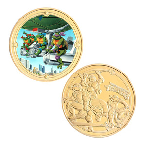 Venta al por Mayor de 5 Monedas de Oro con Personajes de Películas Americanas y Monedas Conmemorativas de Metal de las Tortugas Ninja, Perfectas para Coleccionar o Regalar - Product Image 2