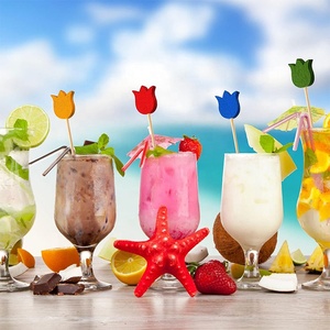 Palillos de Cóctel de Bambú Tulipán para Aperitivos, Palillos de Bambú Desechables Elegantes para Decoración de Fiestas de <span class=keywords><strong>Primavera</strong></span> y Verano - Product Image 3