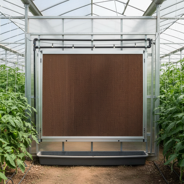 New 7090/7060 Craft Paper Honeycomb Evaporative Cooling Pad Greenhouse Poultry Farm Green/Black/Brown Color 1 Year XIANGHUA High
